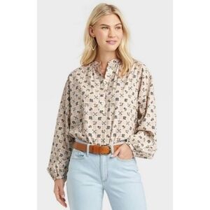 NEW Universal Thread Long Sleeve Poet Blouse